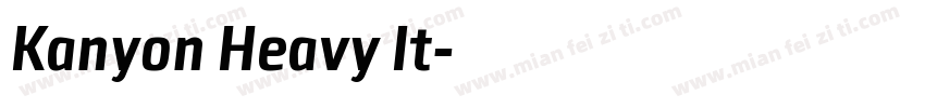 Kanyon Heavy It字体转换